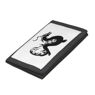 Asian Dragon Silhouette Tri-fold Wallet