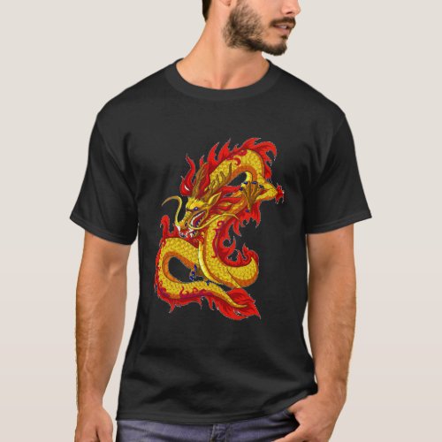 Asian Dragon Tattoo Shirt Red China Dragon T_Shirt