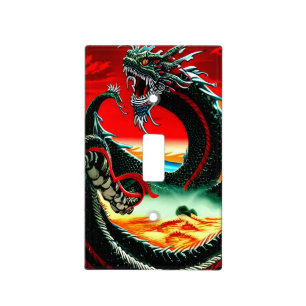 ASIAN DRAGON THROW PILLOW LIGHT SWITCH COVER