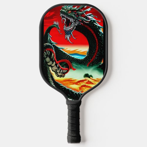 ASIAN DRAGON   THROW PILLOW PICKLEBALL PADDLE