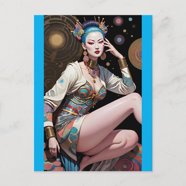 Asian Dream Flight - Ken Gage Art Postcard (Front)