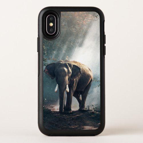 Asian Elephant in a Sunlit Forest Clearing OtterBox Symmetry iPhone X Case