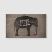 Asian Elephant Silhouette Rustic Style (Front)