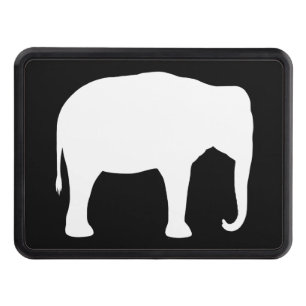 Asian Elephant Silhouette Tow Hitch Cover