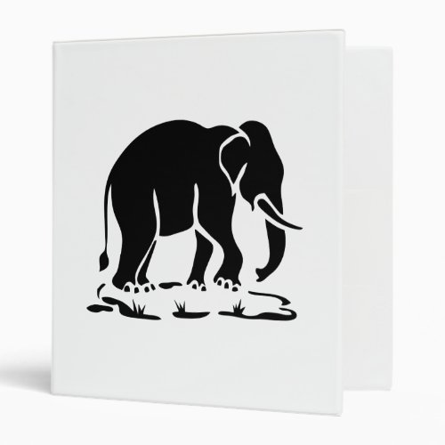 Asian Elephants Ahead Thai Elephant Trekking Sign 3 Ring Binder