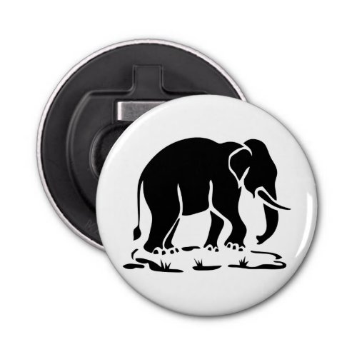 Asian Elephants Ahead Thai Elephant Trekking Sign Bottle Opener