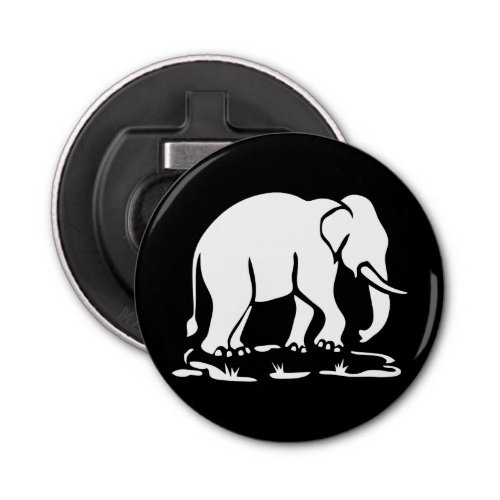 Asian Elephants Ahead Thai Elephant Trekking Sign Bottle Opener