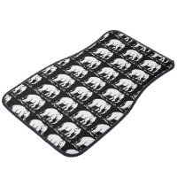 Asian Elephants Ahead Thai Elephant Trekking Sign Car Floor Mat