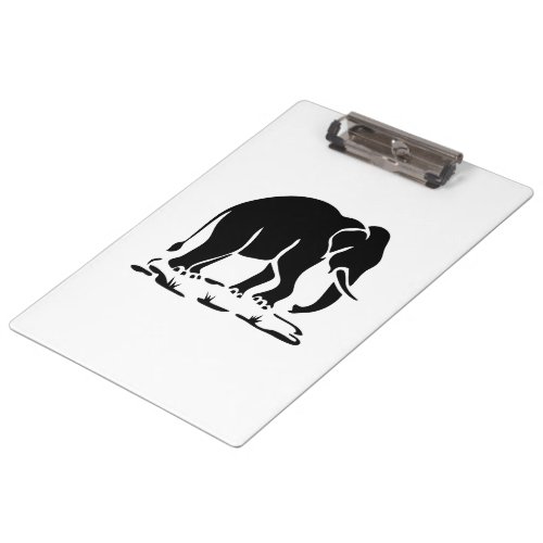 Asian Elephants Ahead Thai Elephant Trekking Sign Clipboard