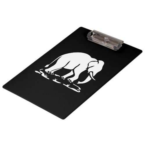 Asian Elephants Ahead Thai Elephant Trekking Sign Clipboard