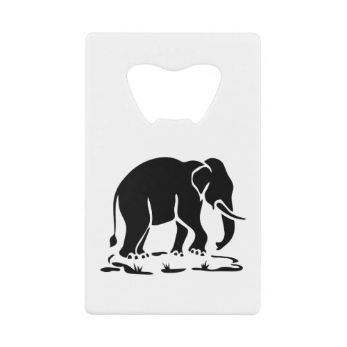 Asian Elephants Ahead Thai Elephant Trekking Sign Credit Card Bottle Opener