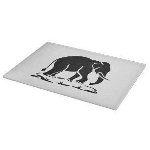 Asian Elephants Ahead Thai Elephant Trekking Sign Cutting Board