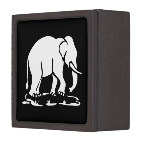 Asian Elephants Ahead Thai Elephant Trekking Sign Gift Box