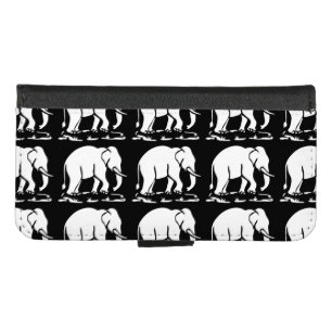 Asian Elephants Ahead Thai Elephant Trekking Sign iPhone 8/7 Wallet Case