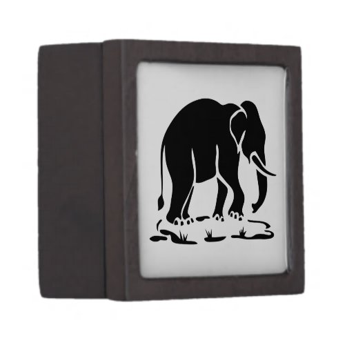 Asian Elephants Ahead Thai Elephant Trekking Sign Jewelry Box