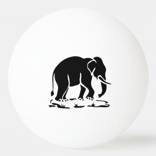 Asian Elephants Ahead Thai Elephant Trekking Sign Ping_Pong Ball