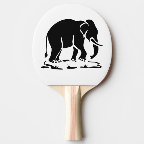 Asian Elephants Ahead Thai Elephant Trekking Sign Ping_Pong Paddle