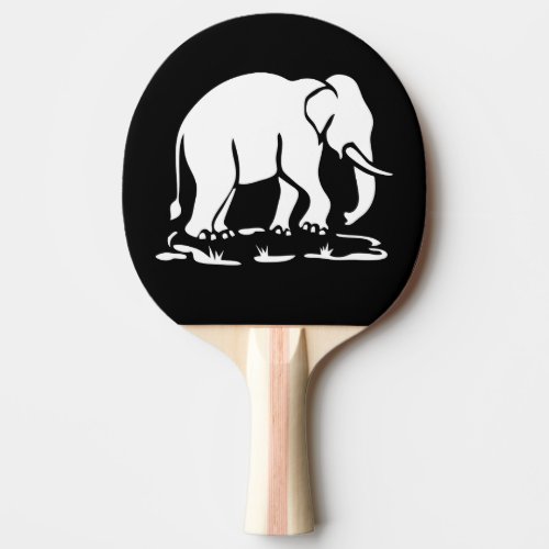 Asian Elephants Ahead Thai Elephant Trekking Sign Ping_Pong Paddle