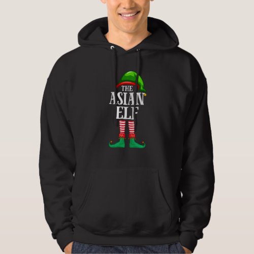 Asian Elf Matching Family Group Christmas Party Pa Hoodie