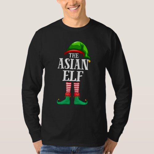 Asian Elf Matching Family Group Christmas Party Pa T_Shirt
