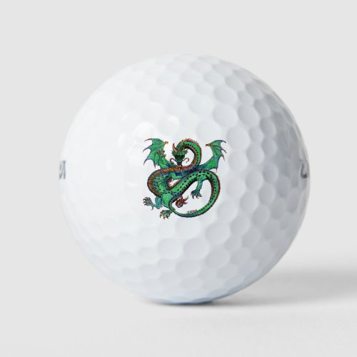 Asian European Dragon Hybrid Monster Beast Green Golf Balls