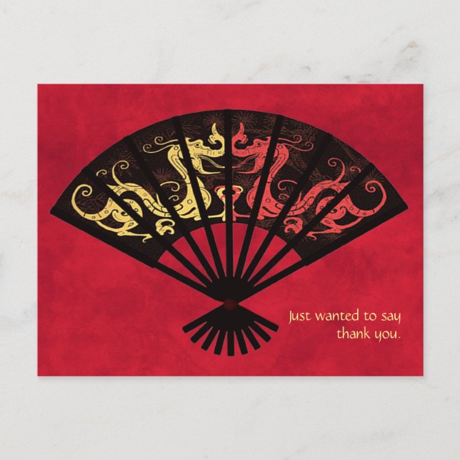 Asian Fan Thank You Post Card (Front)