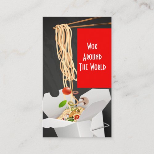 Asian Fast Food Restaurant Business Card