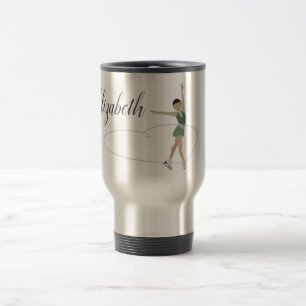 Asian Figure Skater Personalized Travel Mug