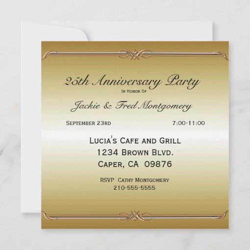 Asian Floral Gold and Silver Party Invitations | Zazzle