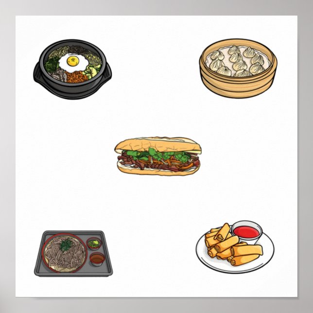Asian food collection poster (Front)