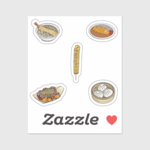 Asian food collection sticker