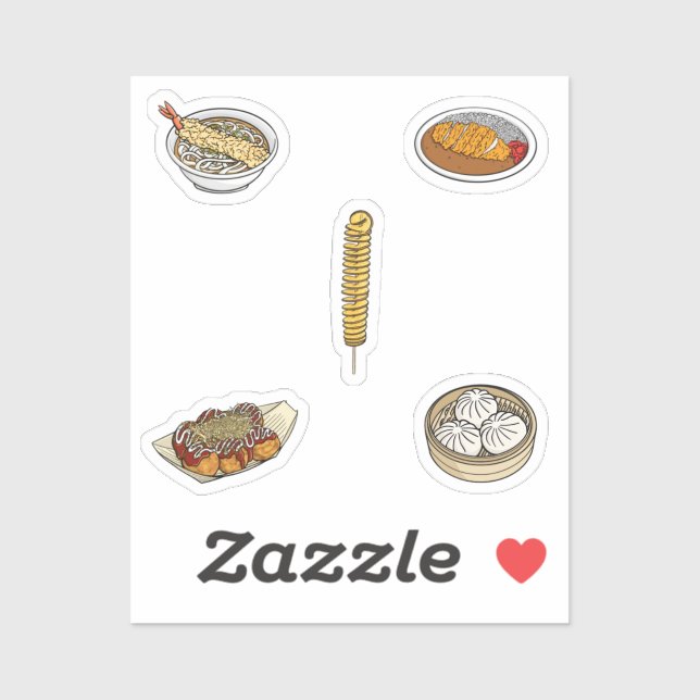 Asian food collection sticker (Sheet)