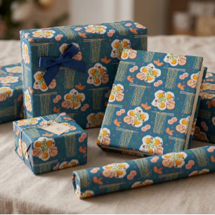 Asian Food Illustration Wrapping Paper with Ramen