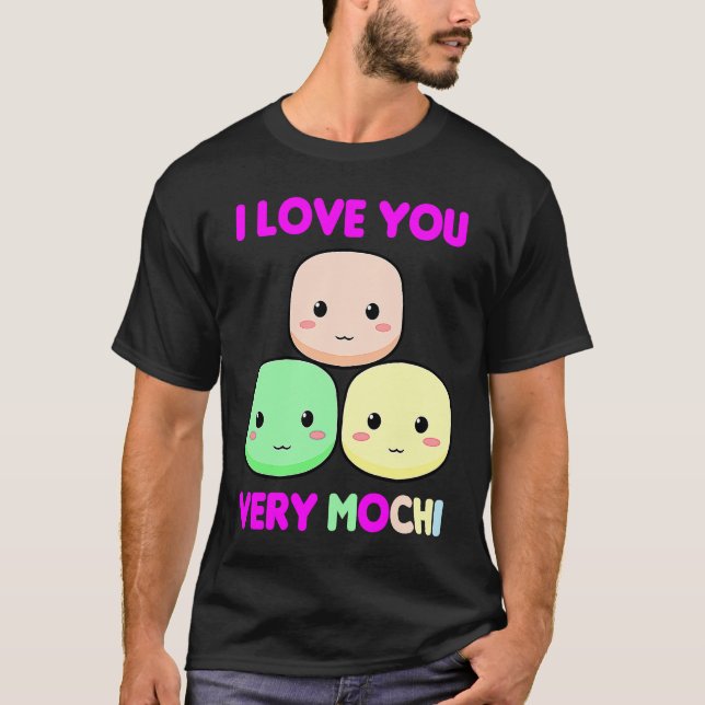 Asian Food Japanese Dish Mochi Dessert Rice Cake J T-Shirt (Front)