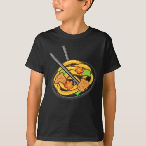 Asian Fried Noodle Cute  T_Shirt