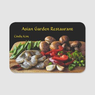Asian Garden Restaurant Name Tag