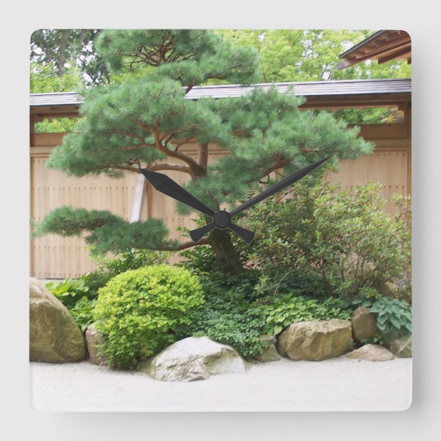 Asian Garden Wall Clock (Front)