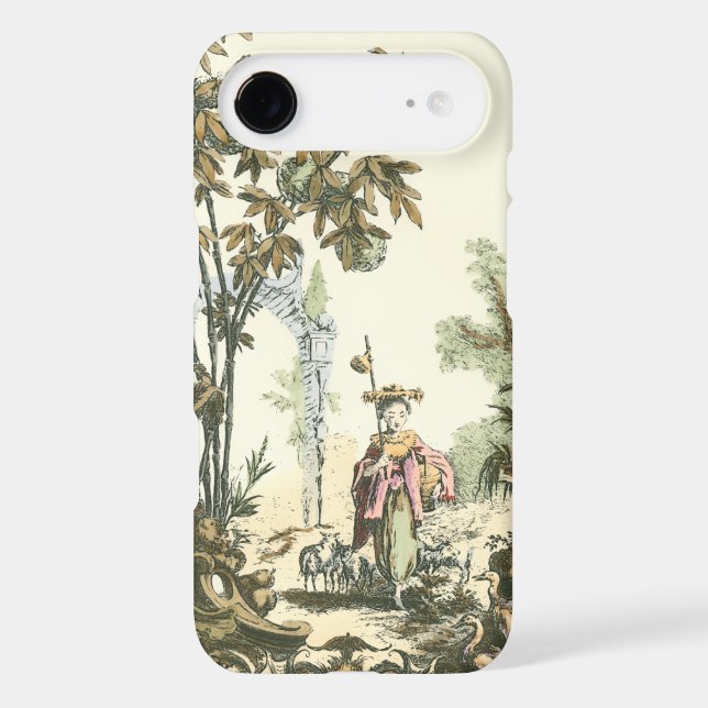 Asian Garden with Woman and Animals Case-Mate iPhone Case (Back)