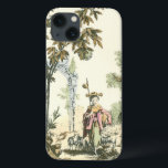 Asian Garden with Woman and Animals iPhone 13 Case<br><div class="desc">A lovely Asian style garden filled with various animals and monitored by a watchful woman. The scene conjures thoughts of the Garden of Eden,  complete with a snake slithering in the foreground. A perfect gift for the worldly,  well-traveled person in your life!</div>