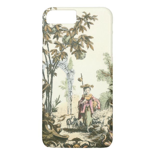 Asian Garden with Woman and Animals Case-Mate iPhone Case (Back)