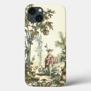 Asian Garden with Woman and Animals iPhone 13 Case