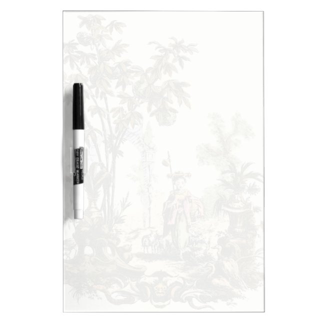Asian Garden with Woman and Animals Dry-Erase Board (Front)