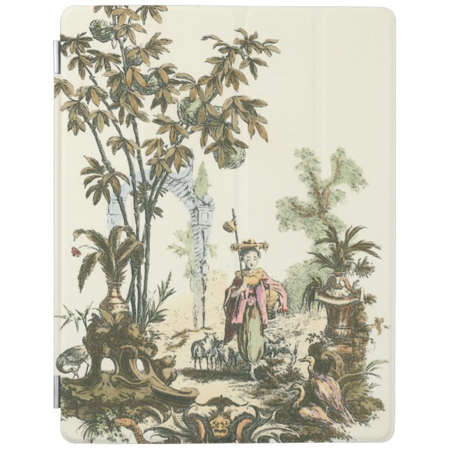 Asian Garden with Woman and Animals iPad Smart Cover (Front)