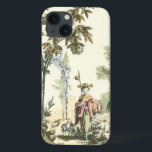 Asian Garden with Woman and Animals iPhone 13 Case<br><div class="desc">A lovely Asian style garden filled with various animals and monitored by a watchful woman. The scene conjures thoughts of the Garden of Eden,  complete with a snake slithering in the foreground. A perfect gift for the worldly,  well-traveled person in your life!</div>