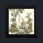 Asian Garden with Woman and Animals Keepsake Box<br><div class="desc">A lovely Asian style garden filled with various animals and monitored by a watchful woman. The scene conjures thoughts of the Garden of Eden,  complete with a snake slithering in the foreground. A perfect gift for the worldly,  well-traveled person in your life!</div>