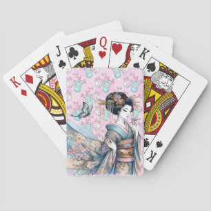 Asian Geisha Dancer Poker Cards