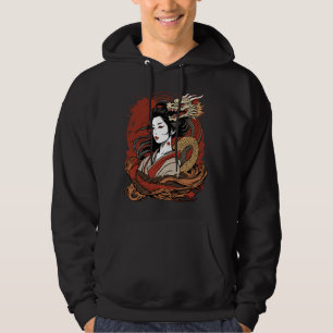 Asian Girl Chinese Dragon Hoodie
