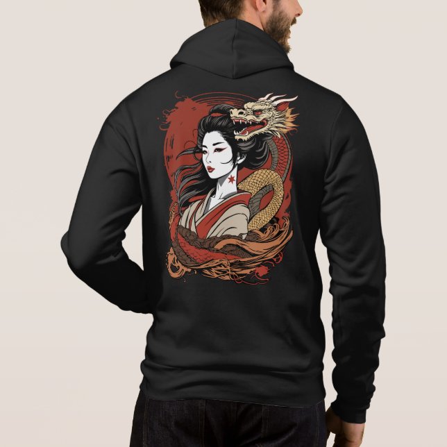 Asian Girl | Chinese Dragon Hoodie (Back)