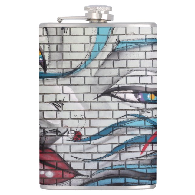Asian Girl Graffiti  Flask (Front)