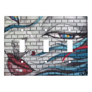 Asian Girl Graffiti  Light Switch Cover